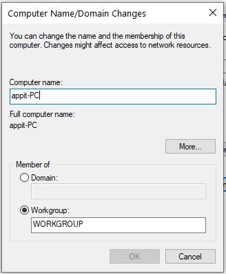 Cómo cambiar el nombre de la computadora en Windows 10
