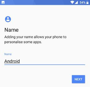 Agregar un nuevo nombre de usuario en Android Oreo 8.0