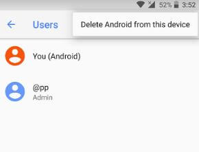 Eliminar la cuenta de usuario en Android Oreo 8.0