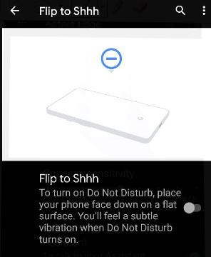 Gestos de Flip to Shhh de Google Pixel 3a