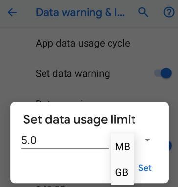 Cómo reducir el uso de datos en Android 9 Pie