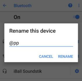 Cambiar el nombre del dispositivo Bluetooth en Android 8.0 Oreo