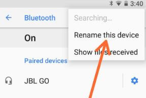 Cambiar el nombre de Bluetooth en Pixel 2 Oreo
