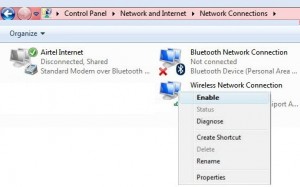 Cómo habilitar WiFi en Windows 7 y PC con Windows