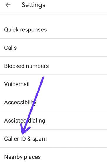 Configurar el identificador de llamadas y el correo no deseado en Android 9 Pie