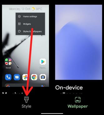 Configuración de estilos de Android 11 para cambiar la forma predeterminada del icono