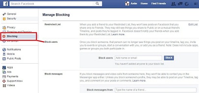 Cómo bloquear al usuario en la página de Facebook