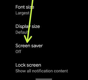 Configure el protector de pantalla en el sistema operativo Android 11 Stock