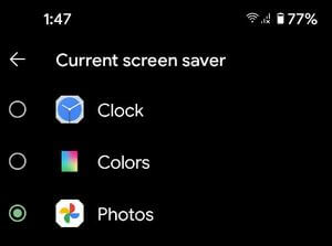 Establecer diferentes fondos de pantalla en Android 11 usando Screensaver