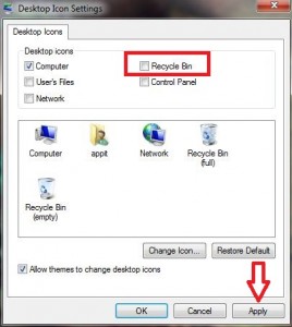 Cómo eliminar la papelera de reciclaje en Windows 7