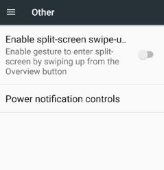 Activar el gesto de arrastrar la pantalla en Android Nougat