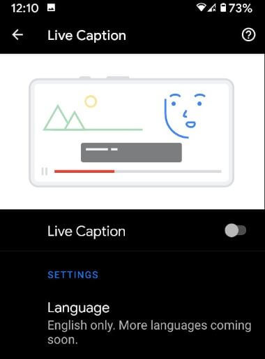 Deshabilitar los subtítulos en vivo en Android 10