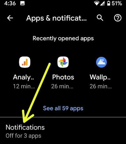 Ocultar el contenido de las notificaciones en Android 10
