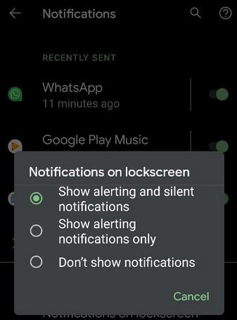 Cómo ocultar contenido sensible para notificaciones en versiones de Android