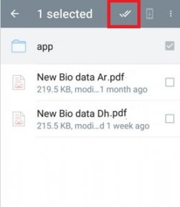 eliminar varios archivos de Dropbox en Android