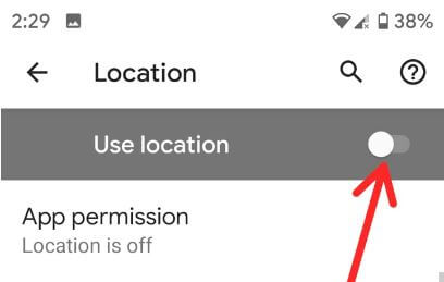 GPS desactivado en Android 9 Pie