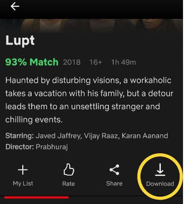 Descargar películas de Netflix para verlas sin conexión en Android