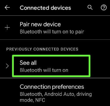 Emparejar Bluetooth, pero no conectarse a Google Pixel 5