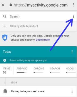 Cómo eliminar mi historial de búsqueda de Google en Android Oreo