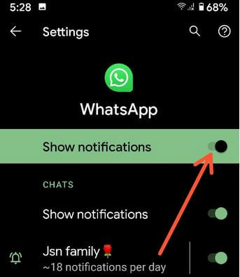 Cómo desactivar las notificaciones de WhatsApp en Android