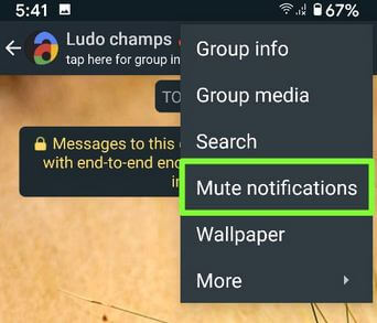 Deshabilitar las notificaciones de WhatsApp en Android