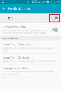 Cómo desactivar el texto predictivo en su dispositivo Android