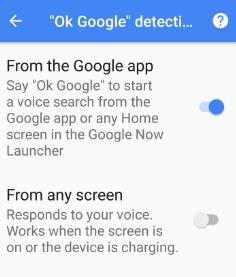 Encienda el teléfono Android Ok Google