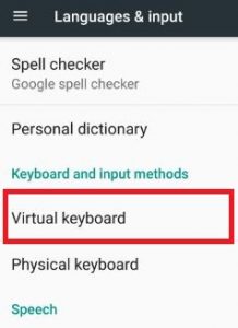 Abra el teclado virtual en su teléfono Android 7.0