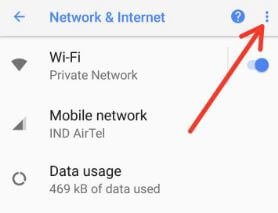 Configuración de red e Internet en Android P 9.0
