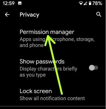 Lista de permisos para aplicaciones de Android