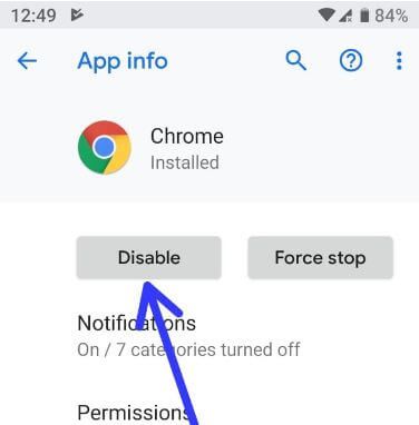 Cómo deshabilitar aplicaciones en Android Oreo
