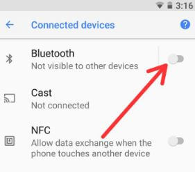 Configuración de Android Oreo Bluetooth en Pixel 2
