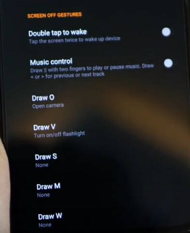 Cómo usar gestos de pantalla apagada en OnePlus 6T