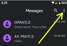 Cambiar la aplicación de SMS predeterminada en Pixel 3 XL