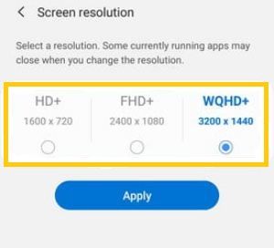 Cómo cambiar la resolución de pantalla en Samsung Galaxy S20 Ultra