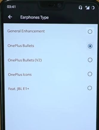 Cómo cambiar los tipos de auriculares en OnePlus 6 Oreo