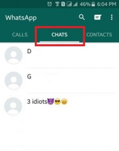 Toque en los chats de WhatsApp