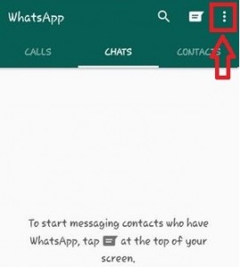 Toca tres puntos horizontales en WhatsApp