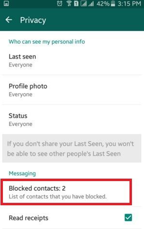 Cómo bloquear a alguien en WhatsApp Android