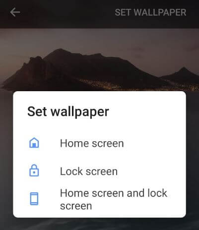 Cambiar el fondo de pantalla de la pantalla de inicio en dispositivos con Android 10