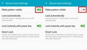 Cómo ocultar los puntos de bloqueo del modelo en Android Lollipop