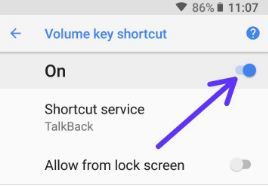 Habilitar los accesos directos de accesibilidad de Android Oreo