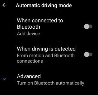 Habilitar la conducción automática en Google Pixel 3a