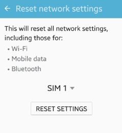 restablecer la configuración de red de Android