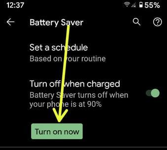 Cómo habilitar el modo de ahorro de batería de Google Pixel y Pixel XL