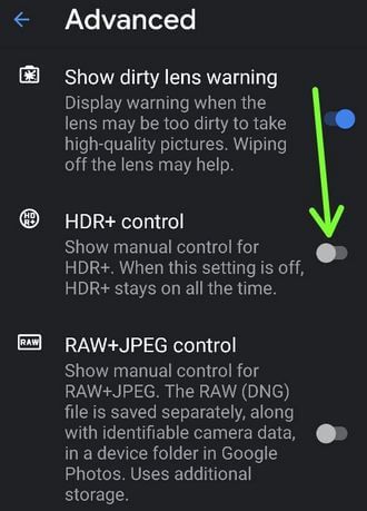 Cómo habilitar HDR + en Pixel 2 XL
