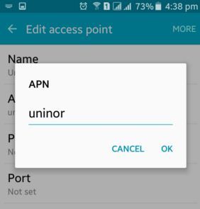 establecer los nombres de los puntos de acceso en su teléfono Android