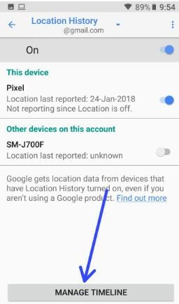 Configuración del historial de ubicaciones de Google en su teléfono Android