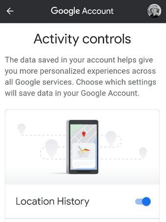 Desactivar el historial de ubicaciones de Google Android