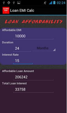 Aplicación de cálculo de hipotecas EMI para Android